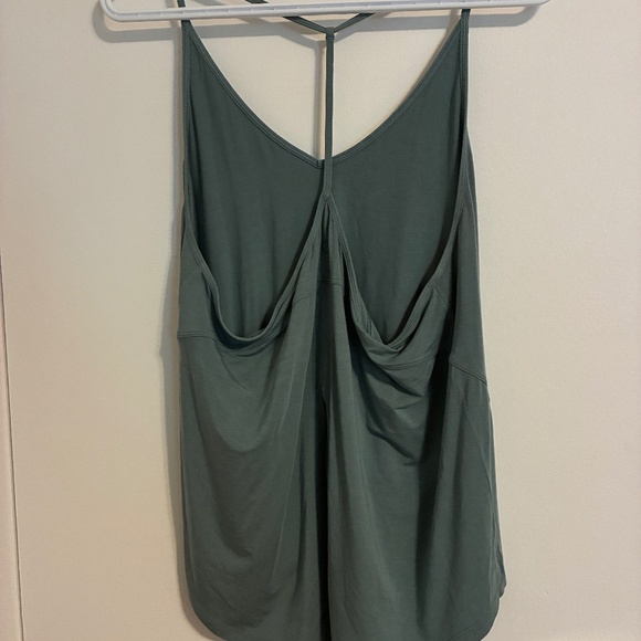 Lululemon Modal-Silk Yoga Tank Top / Tidewater Teal / Sz 10 - Picture 6 of 7